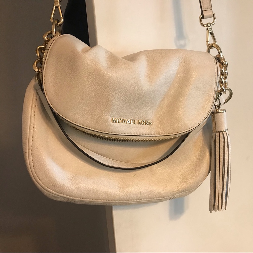 Michael Kors White Crossbody with tassel